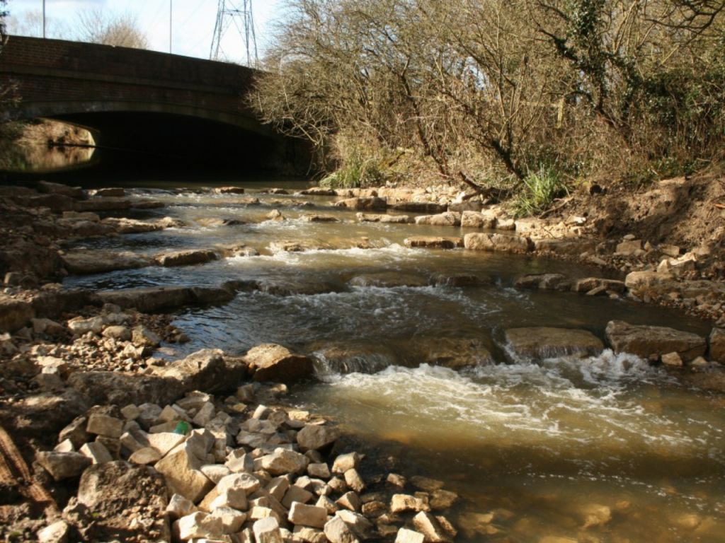 After: A240 weir on the Hogsmill © South East Rivers Trust