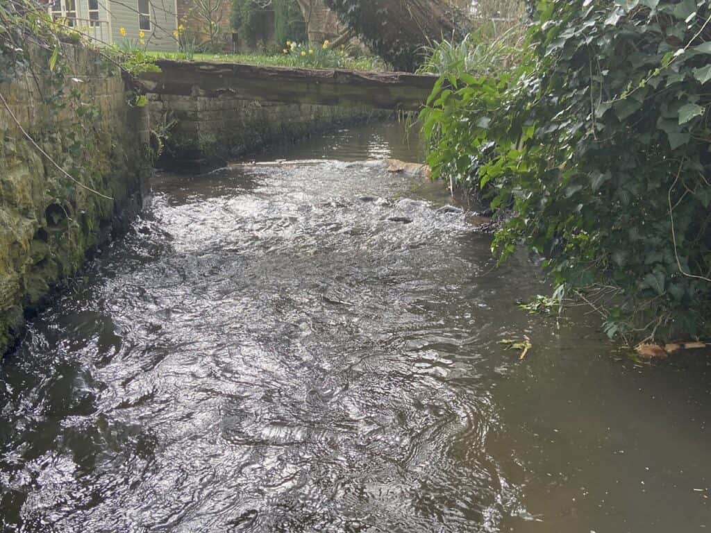 Brasted garden weir removed