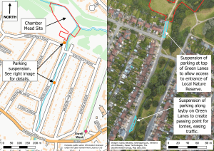 Chamber Mead parking suspension details August 2023