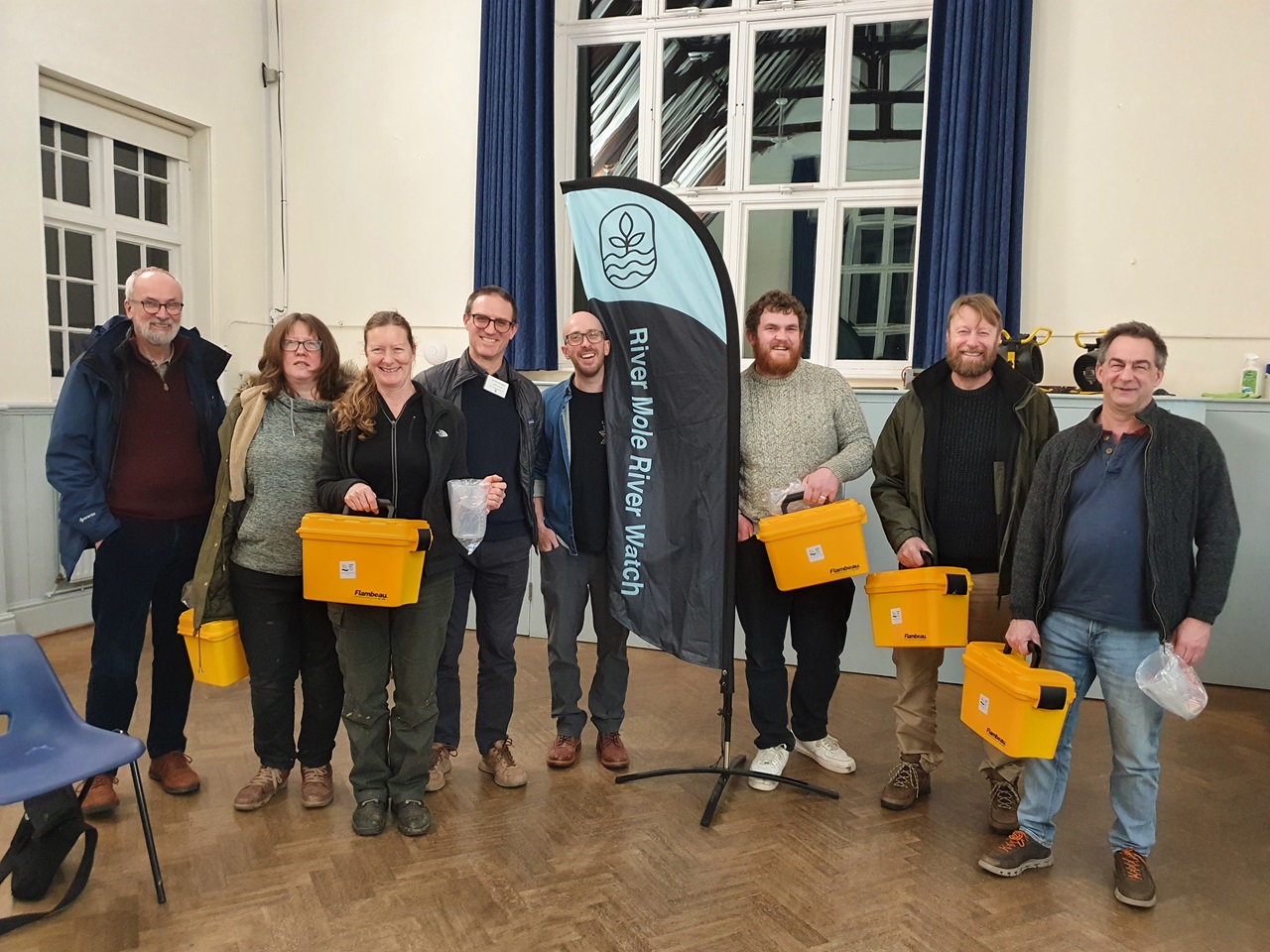 Volunteers with their kits